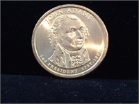 Coin US President Adams Golden Dollar