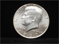 Coin US JFK Kennedy Half Dollar 1980