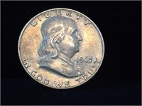 Coin US Franklin Half Dollar 1963 Silver $0.50