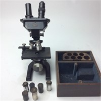 Vintage Spencer Microscope W 6 Lens/original