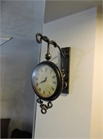 Decorative Hanging Clock, Metal Wall Bracket