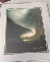 "Hall" Signed Photo of Northern Lights, 15" x 18"