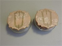 2 Jewelery Glass  Bowls, Bakelit Top