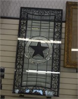 Window w/ Cast Iron Texas Star & Brands