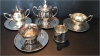 Lot of Silver Plated and Pewter Serving Pieces