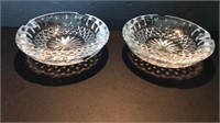 Pair of  Waterford Crystal Ashtrays