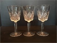 3 Unique Waterford Crystal Glasses