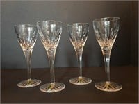 Four Waterford Crystal Champagne Glasses