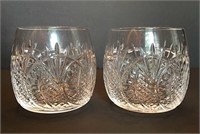 Two Waterford Crystal Rocks Glasses