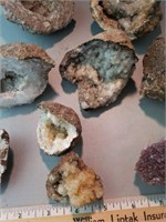Geodes, Amythest,  Garnet