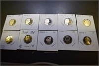 (10)  Proof Jefferson Nickels - 1997s to 2016s