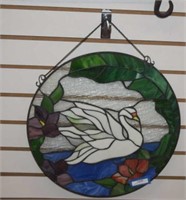 Stained Glass Swan Sun Catcher