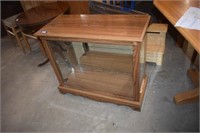 Glass-Enclosed Sofa Table w/ Glass Shelf