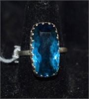 Sterling Silver Ring w/ Blue Tourmaline