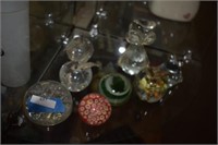 Eight Art Glass Paperweights