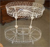 Two Tiered Metal Plant Stand