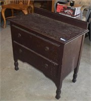 Antique Two Drawer Nightstand w/ Dovetail