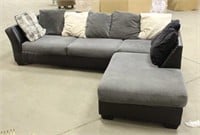 L-Shaped Sectional 2pc Pleather Couch, Approx