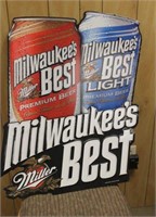 Milwaukee's Best Beer Sign, Approx 24"x33"