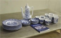 Liberty Blue China Set - (8) Plates, (5) Sauce