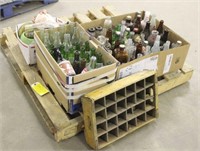 (3) Boxes of Glass Bottles & Coca-Cola Crate