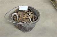 Bucket of Assorted Horse Shoes