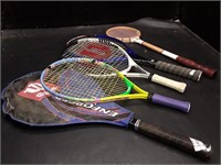 Various badmitton & tennis racquets