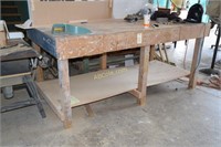 Custom work bench 8 ft. x 4 ft. x 44 in.-contents