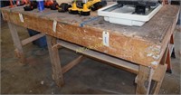 Custom work bench 8 ft. x 5 ft. x 43 in.-contents