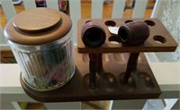 Pipe Stand and Tobacco Jar