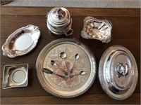 Silver toned Serving Pieces & Spoons