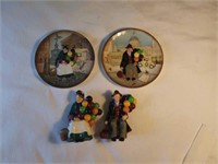Lot of 4- Royal Doulton Plates & Figurines