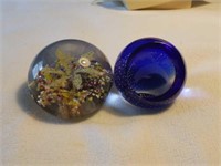Glass Orb Paperweights w/ Unique Designs