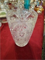 Beautiful 8" Cut Glass Vase