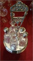 Etched Glass Revolving Table Server