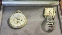 Lot of 2- Hamilton Wrist & Gruen Pocket Watch