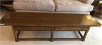 6’ Long Drexel Coffee Table with 2 Drawers
