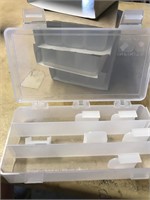 6 Small Plastic Storage Boxes