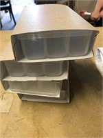 6 Pc Plastic Parts Boxes, Small