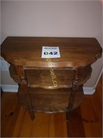 Antique Scalloped Side Table