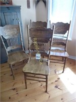 4 Reproduction Pressback Chairs