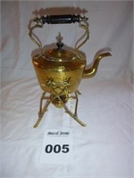 Brass Tea Kettle & Stand