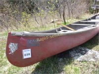 Scott 14' Red Fiberglass Canoe