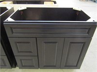 36" X 21" GRAMMERCY MIDNIGHT VANITY W/DRAWER BANK