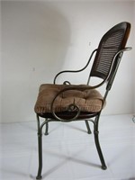 4 Metal Chairs w/Cane Bottom Seat & Back