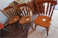 3 Maple Chairs(2 Match)