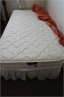 Twin Bed Frame w/Box Spring & Serta Mattress