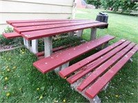 8'  Picnic Table w/Cement Base, 8' Bench