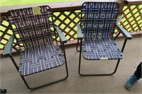 2 Nylon Stranded Folding Chairs