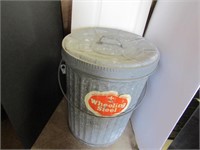 Misc Lot-10 Gal. Metal Garbage w/Ice Melt, Nozzle,